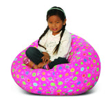 Print Pink Flower Kids Bean Bag