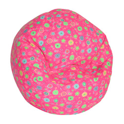 Print Pink Flower Kids Bean Bag